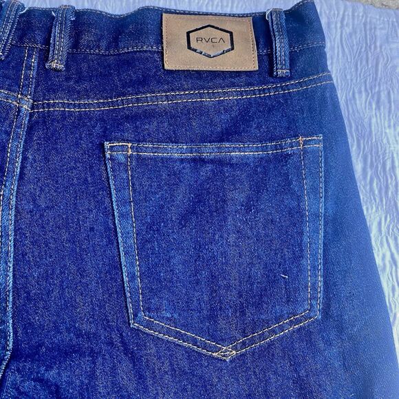 RVCA Men’s Denim Jeans Week-End Relaxed Fit Blue Stone Wash Jeans -Size 34x30 - Picture 15 of 16